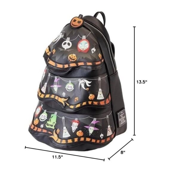 DISNEY Loungefly Nightmare Before Christmas String Lights Glow Mini Backpack - Picture 3 of 10